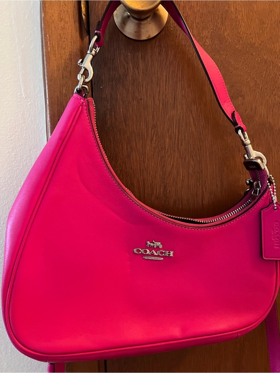 Coach Handbags - Coach Leather Shoulder Bag in Bright Pink